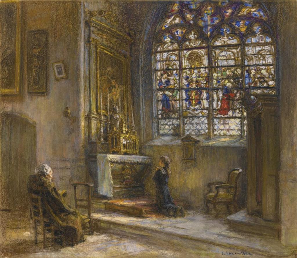 monk and child praying